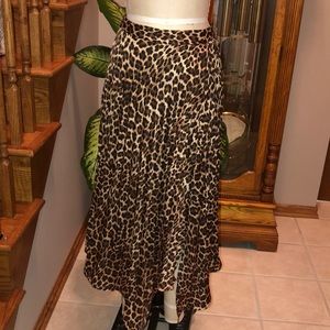 Zara pleated slip skirt with split